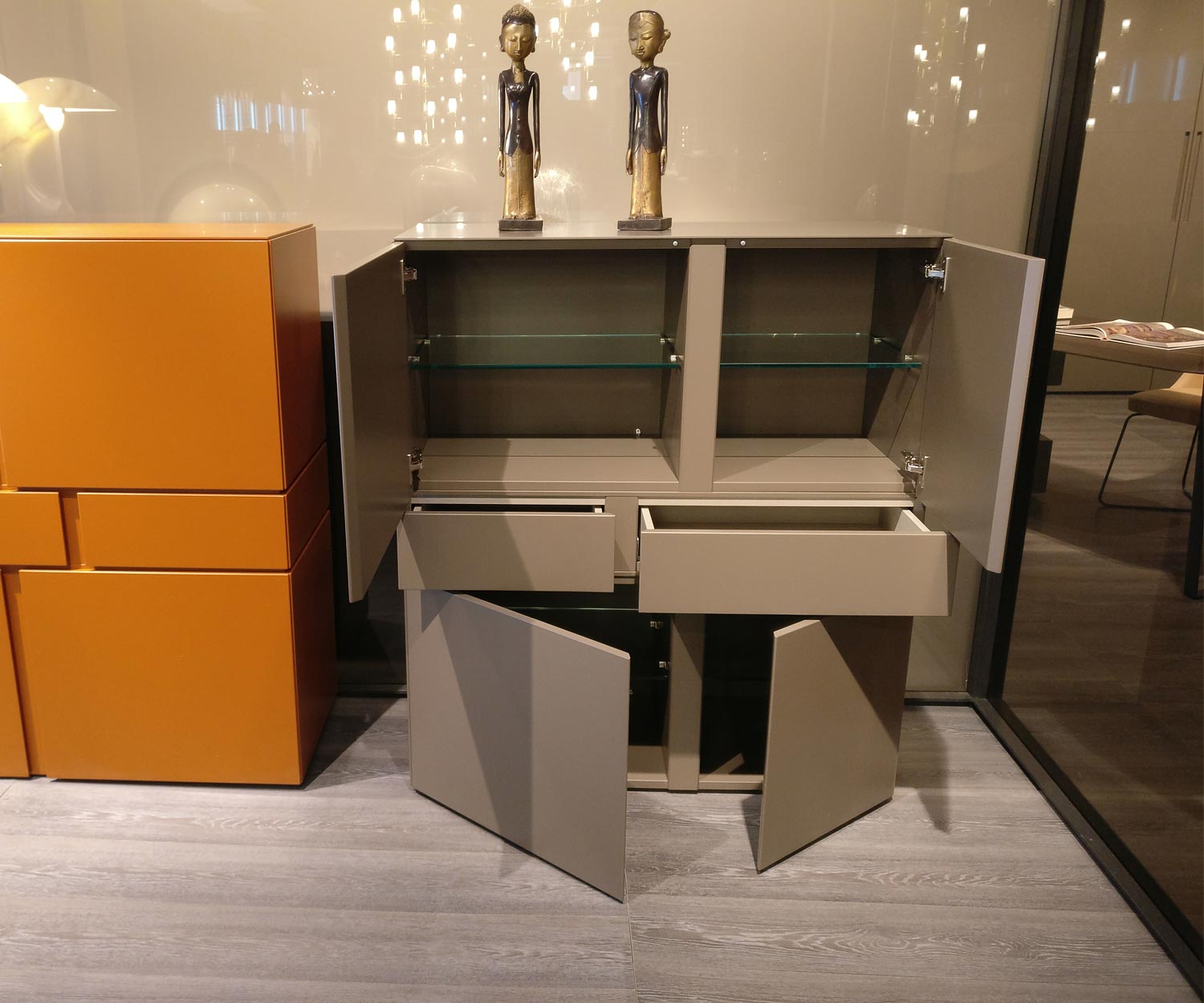 Hoogwaardig Livitalia Abaco Design highboard interieur met open kasten Hoogwaardig Livitalia Abaco Design highboard interieur met open kasten