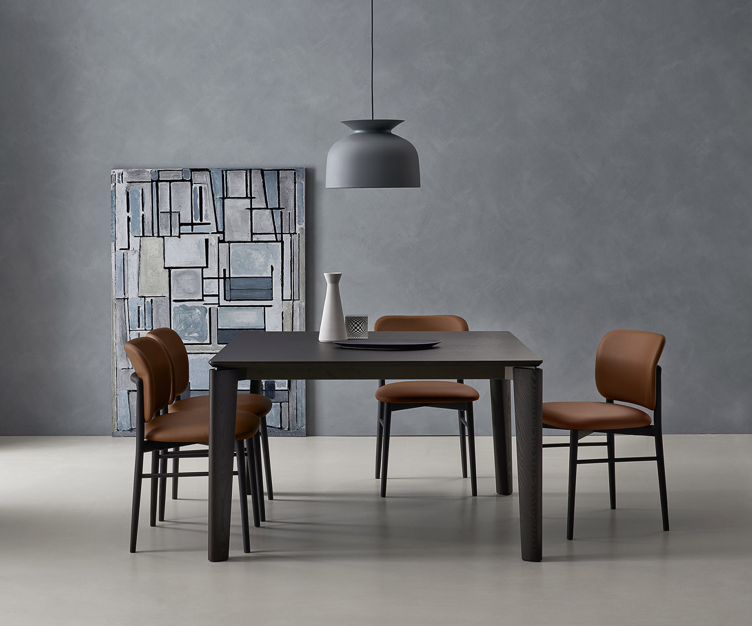 Exclusief Livitalia Design eettafel Desco uitschuifbaar eiken Carbone hout Exclusief Livitalia Design eettafel Desco uitschuifbaar eiken Carbone hout