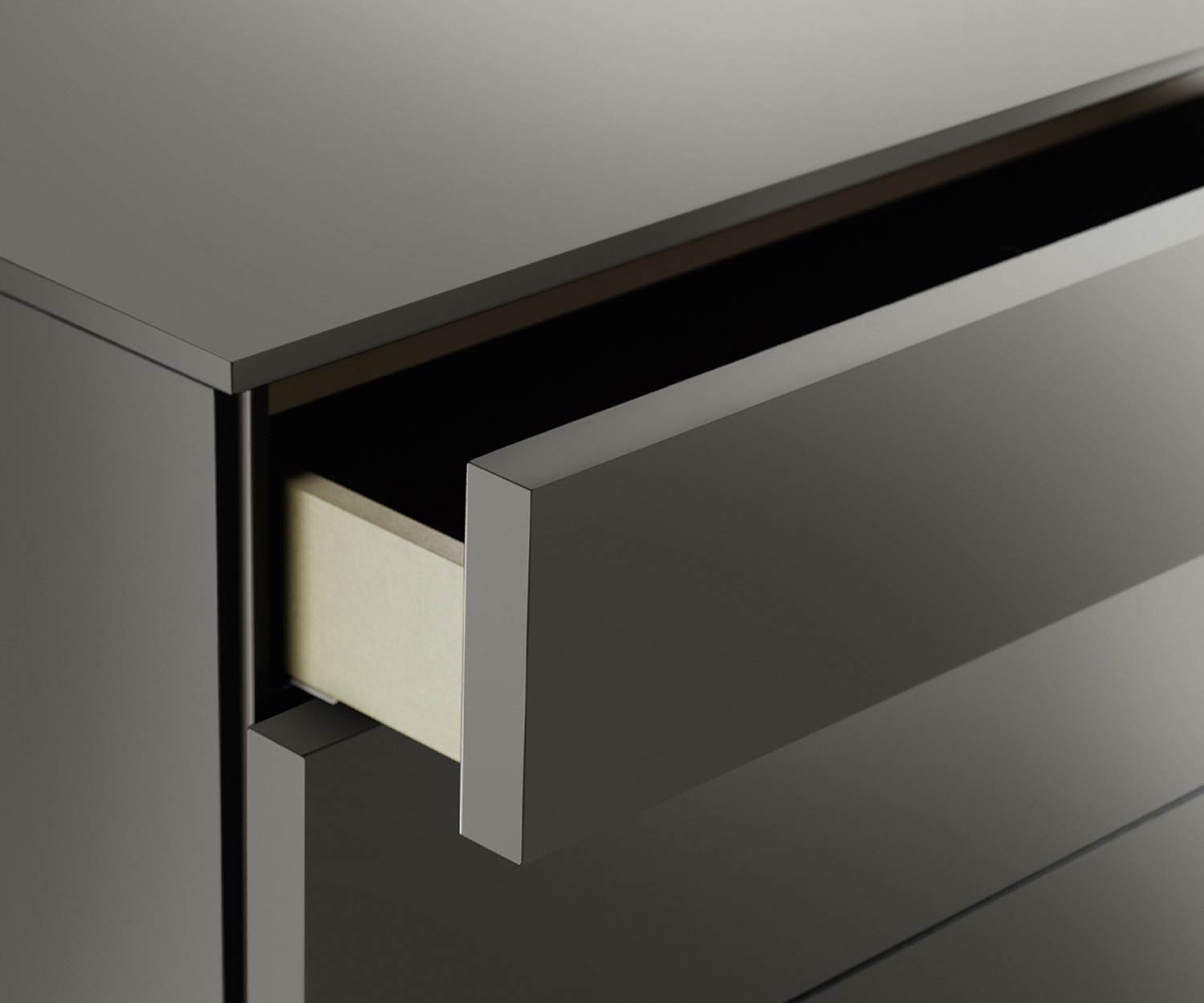 Hoogwaardige Livitalia ladekast Valeo detail open ladegreep inkeping Hoogwaardige Livitalia ladekast Valeo detail open ladegreep inkeping