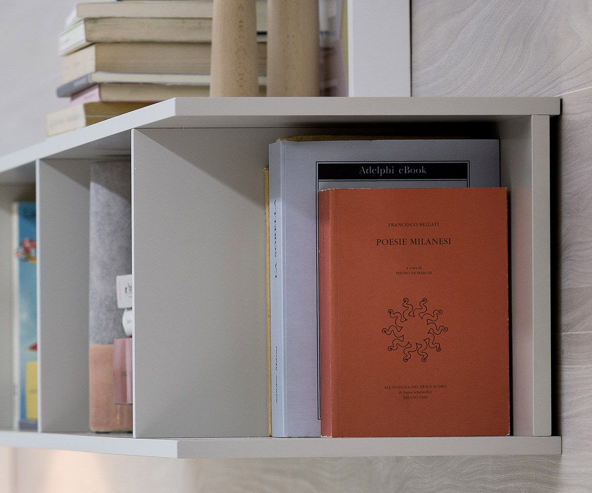 Novamobili Boekenkast Butterfly Horizontaal wit Novamobili Boekenkast Butterfly Horizontaal wit