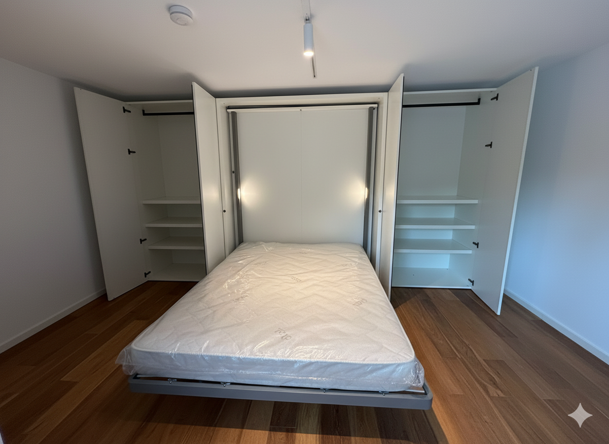 Clei LGM 2.0 Schrankbett Regal mit Tisch und Schrnken (3) Clei LGM 2.0 Schrankbett Regal mit Tisch und Schrnken (3)