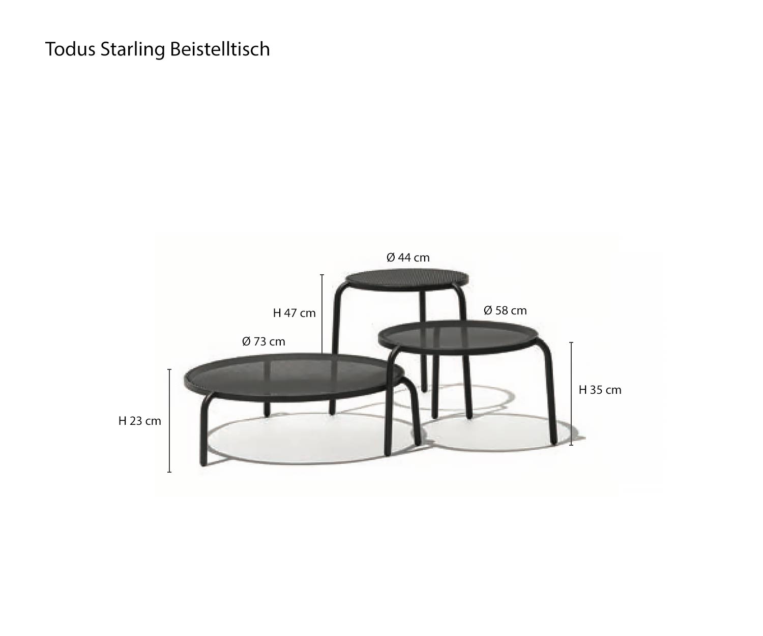 Afmetingen Design bijzettafel van Todus Afmetingen Design bijzettafel van Todus