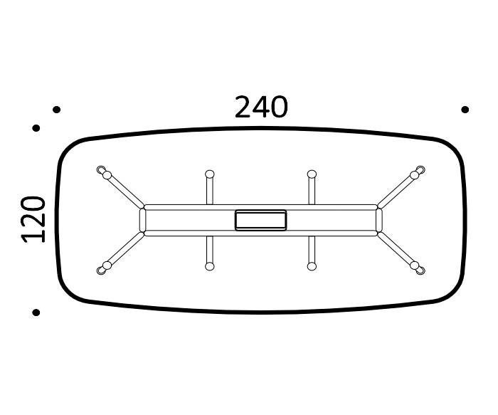 ICF Schets Unitable Manager 240x120cm ICF Schets Unitable Manager 240x120cm