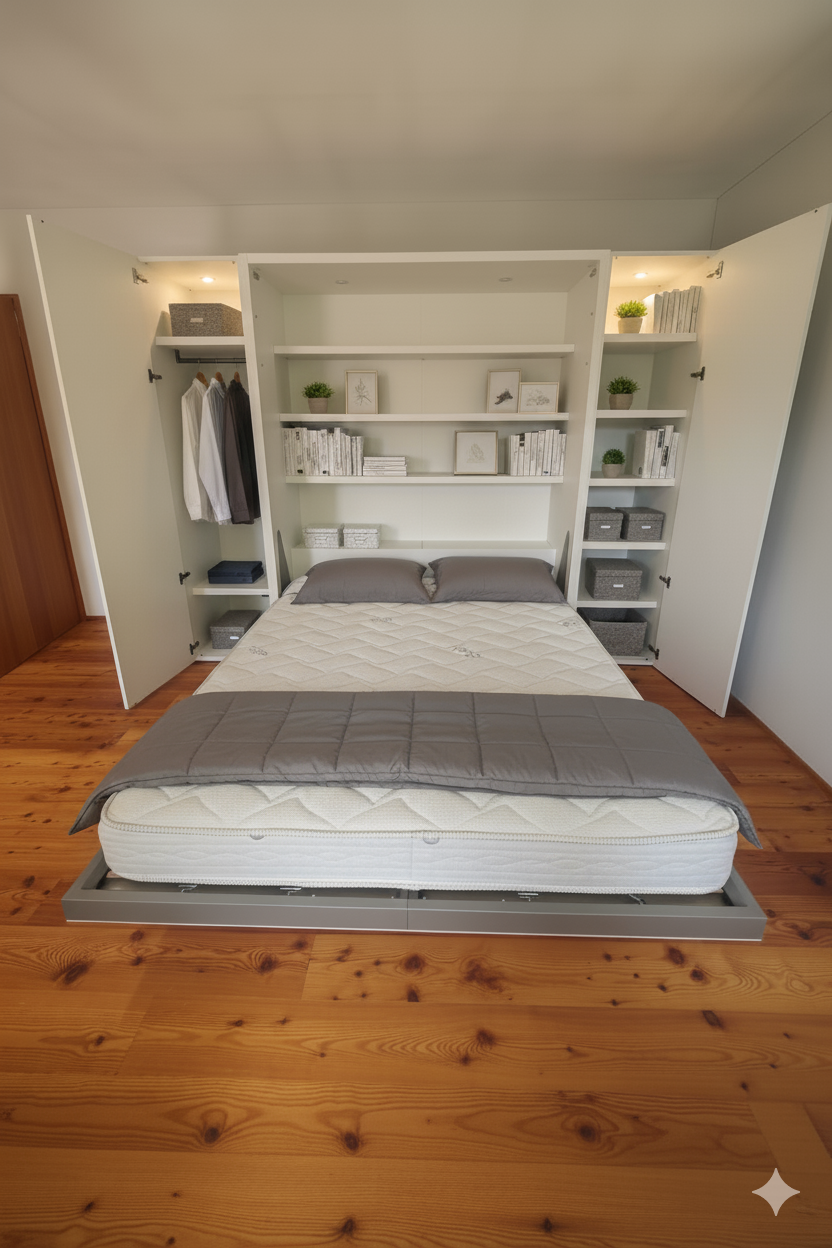 Clei Penelope 2 Schrankbett mit Kleiderschrnken und Regalbden Clei Penelope 2 Schrankbett mit Kleiderschrnken und Regalbden