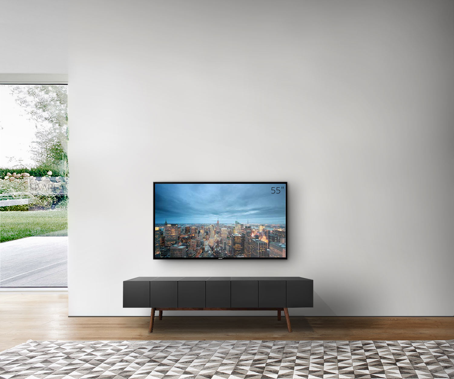 Donkergrijs al2 Dressoir MOS I KO 005 B Walnoot poten Donkergrijs al2 Dressoir MOS I KO 005 B Walnoot poten