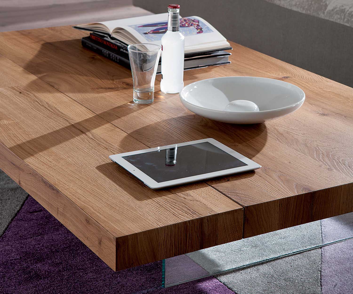 Ozzio Salontafel Markus T063 Massief tafelblad van echt houtfineer  Ozzio Salontafel Markus T063 Massief tafelblad van echt houtfineer