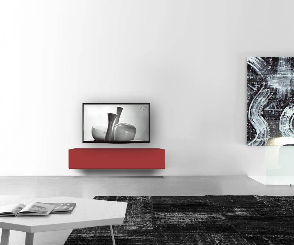/Design lowboard wand B150 H33 5 mat rood /Design lowboard wand B150 H33 5 mat rood