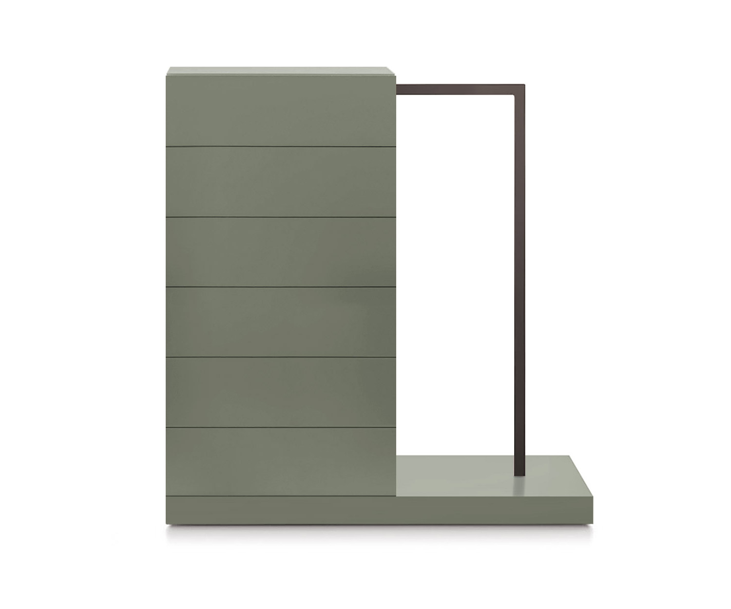 Novamobili Easy6 hoge ladekast + kleerkast rechts B54cm mat bosgroen342 Novamobili Easy6 hoge ladekast + kleerkast rechts B54cm mat bosgroen342