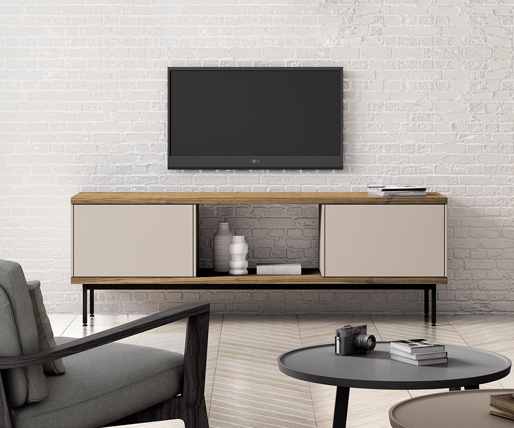 Punt Dressoir Latten eiken zand 2 deuren Punt Dressoir Latten eiken zand 2 deuren