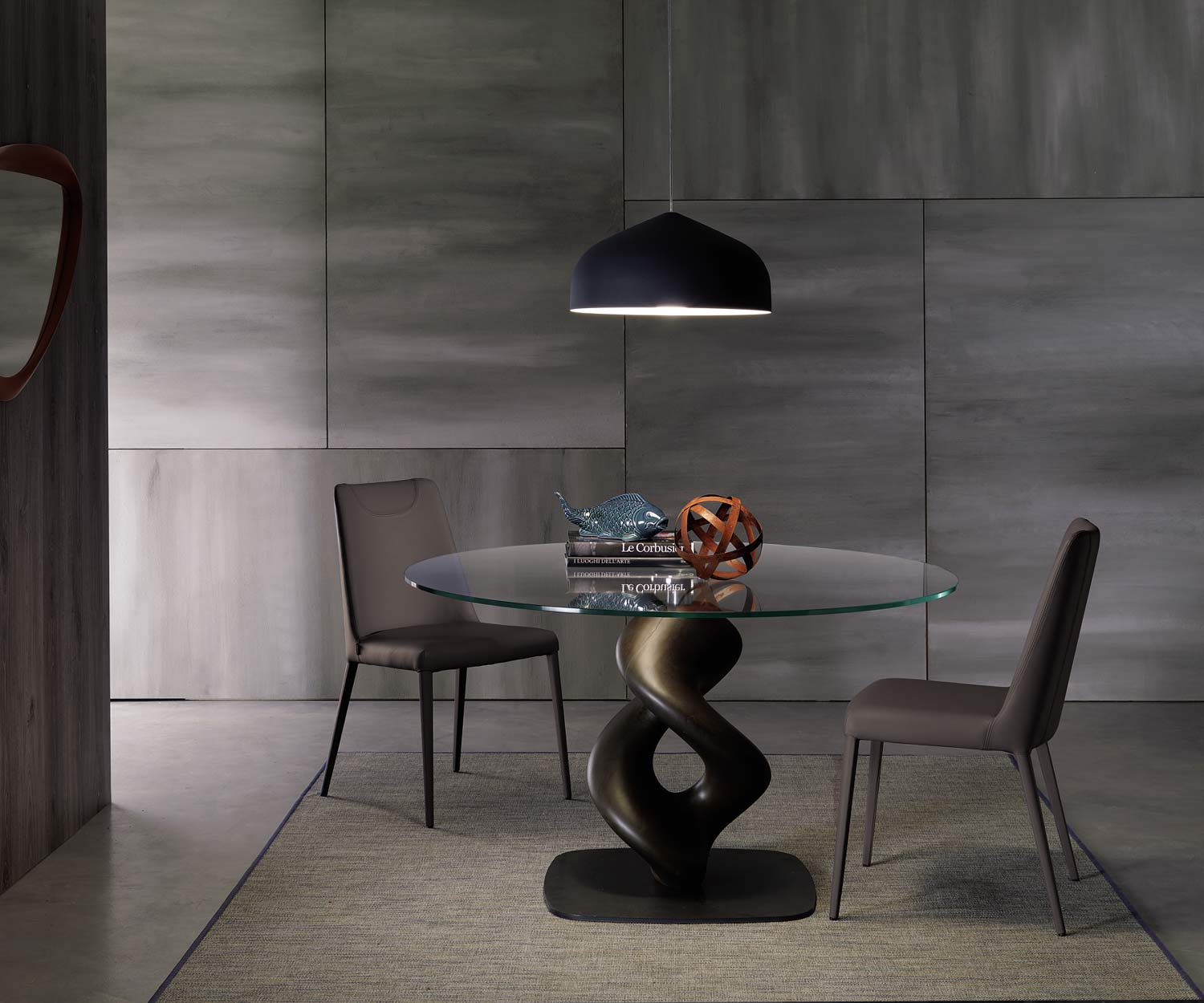 Ozzio Sofia gestoffeerde eetkamerstoel donkergrijs Ozzio Sofia gestoffeerde eetkamerstoel donkergrijs