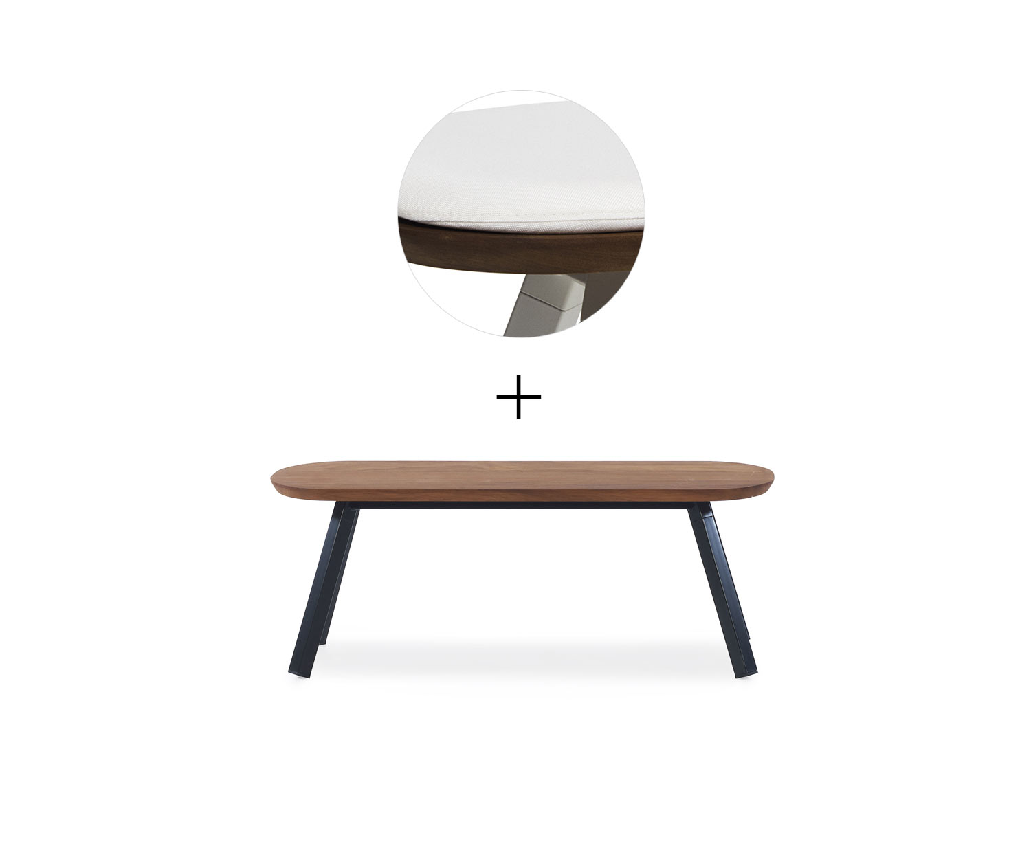 RS Barcelona Ping Pong Bank Zwart B120 cm Wit Buiten RS Barcelona Ping Pong Bank Zwart B120 cm Wit Buiten