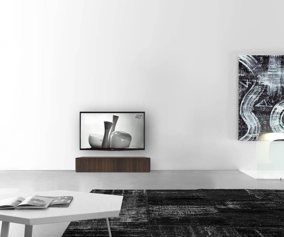 Livitalia Houten design lowboard configurator basis 120 cm 24 cm 46 cm bruin eiken Livitalia Houten design lowboard configurator basis 120 cm 24 cm 46 cm bruin eiken