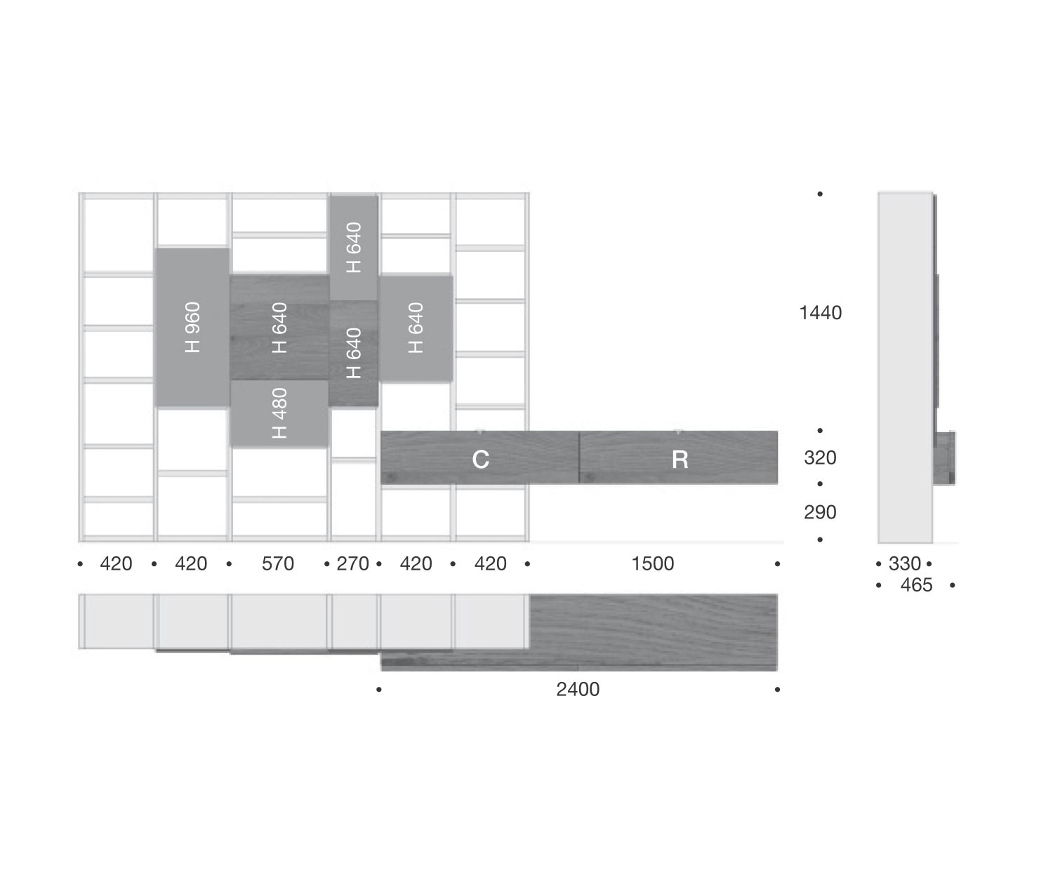 Livitalia Design boekenkast C53 Afmetingen Schetsmaten Livitalia Design boekenkast C53 Afmetingen Schetsmaten
