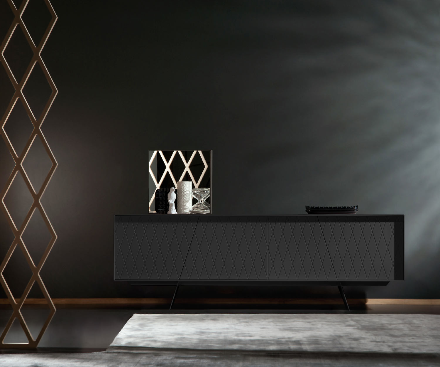 al2 e klipse 003 Dressoir breedte 200 cm corpus zwart