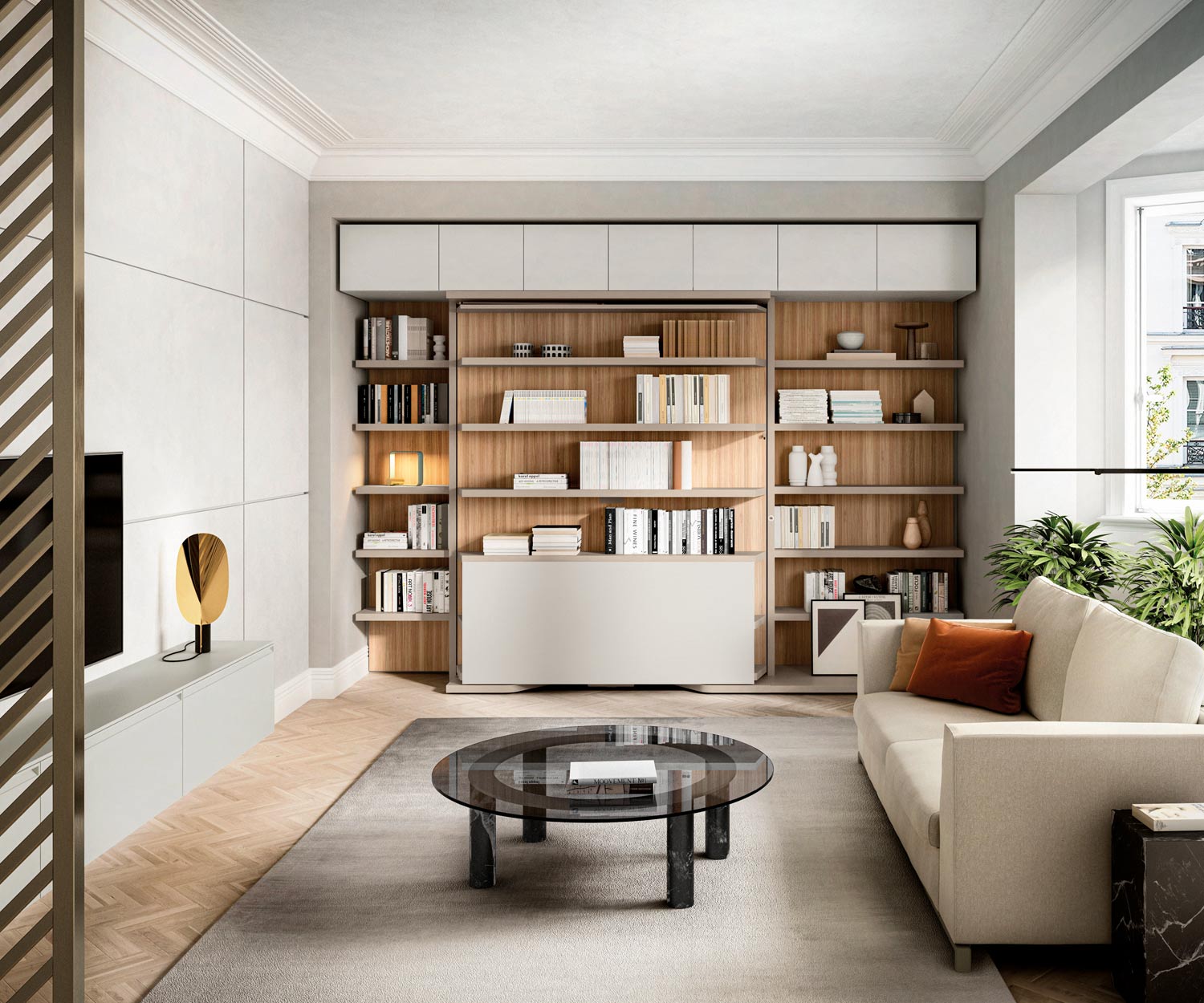 Clei LGM Boekenkastbed met boekenkast Clei LGM Boekenkastbed met boekenkast