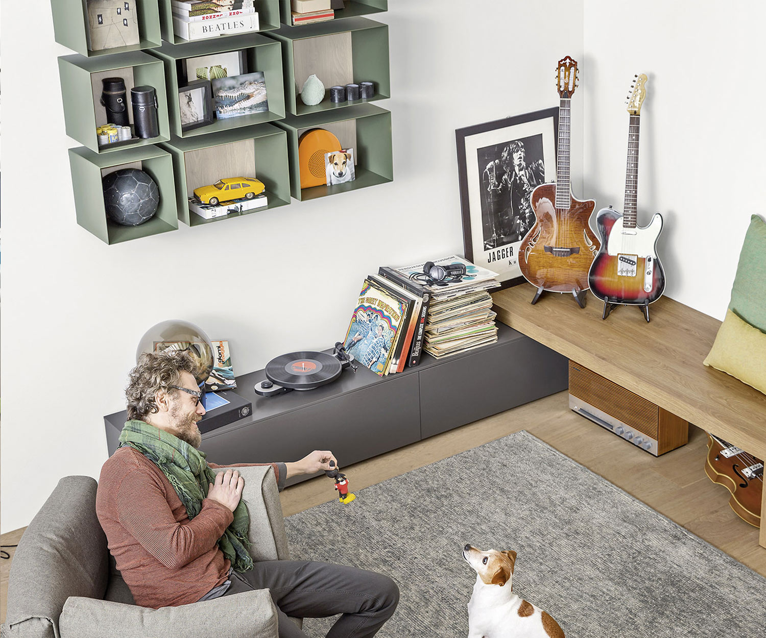 Hoogwaardige design wandplank metalen doos opknoping in groen Hoogwaardige design wandplank metalen doos opknoping in groen