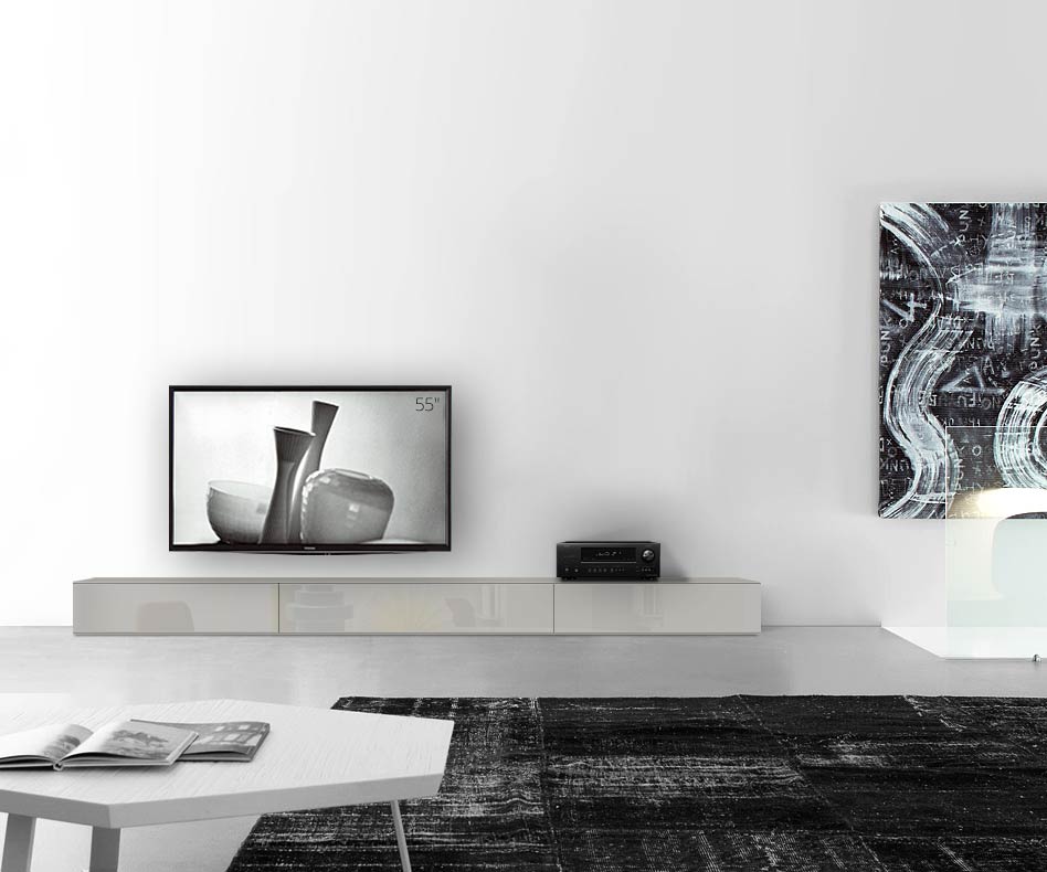 /Design lowboard voet W300 H27 glanzend lichtgrijs /Design lowboard voet W300 H27 glanzend lichtgrijs