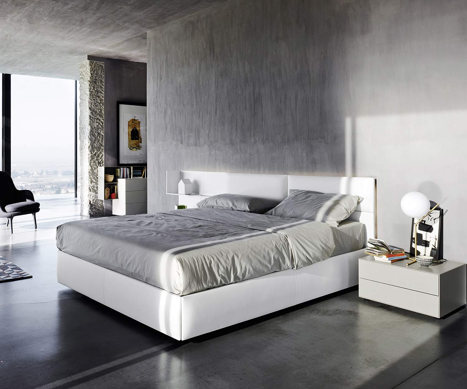 Exclusief Livitalia Ecletto design nachtkastje met 2 lades in wit Exclusief Livitalia Ecletto design nachtkastje met 2 lades in wit
