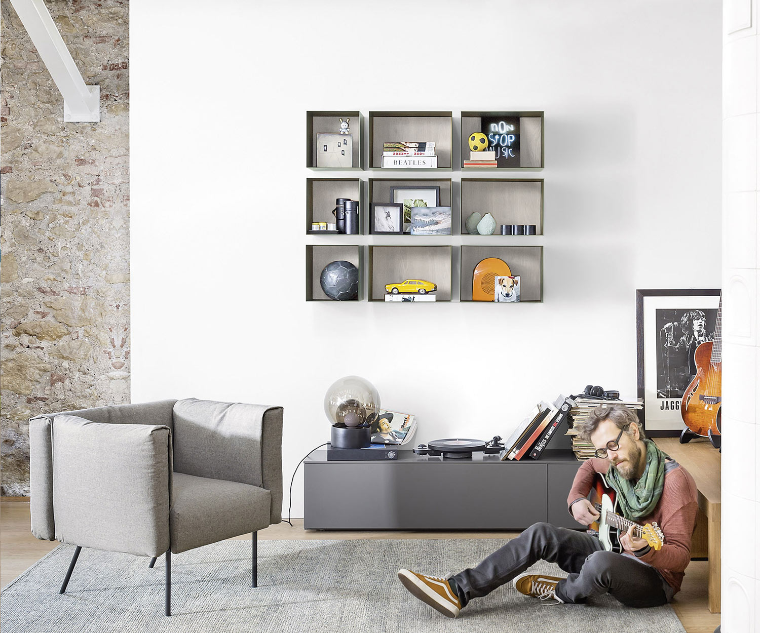 Hoogwaardige design wandplank metalen doos opknoping in groen Hoogwaardige design wandplank metalen doos opknoping in groen