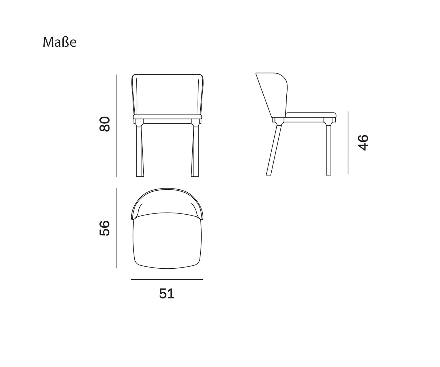 Novamobili Navy stoel schets Novamobili Navy stoel schets