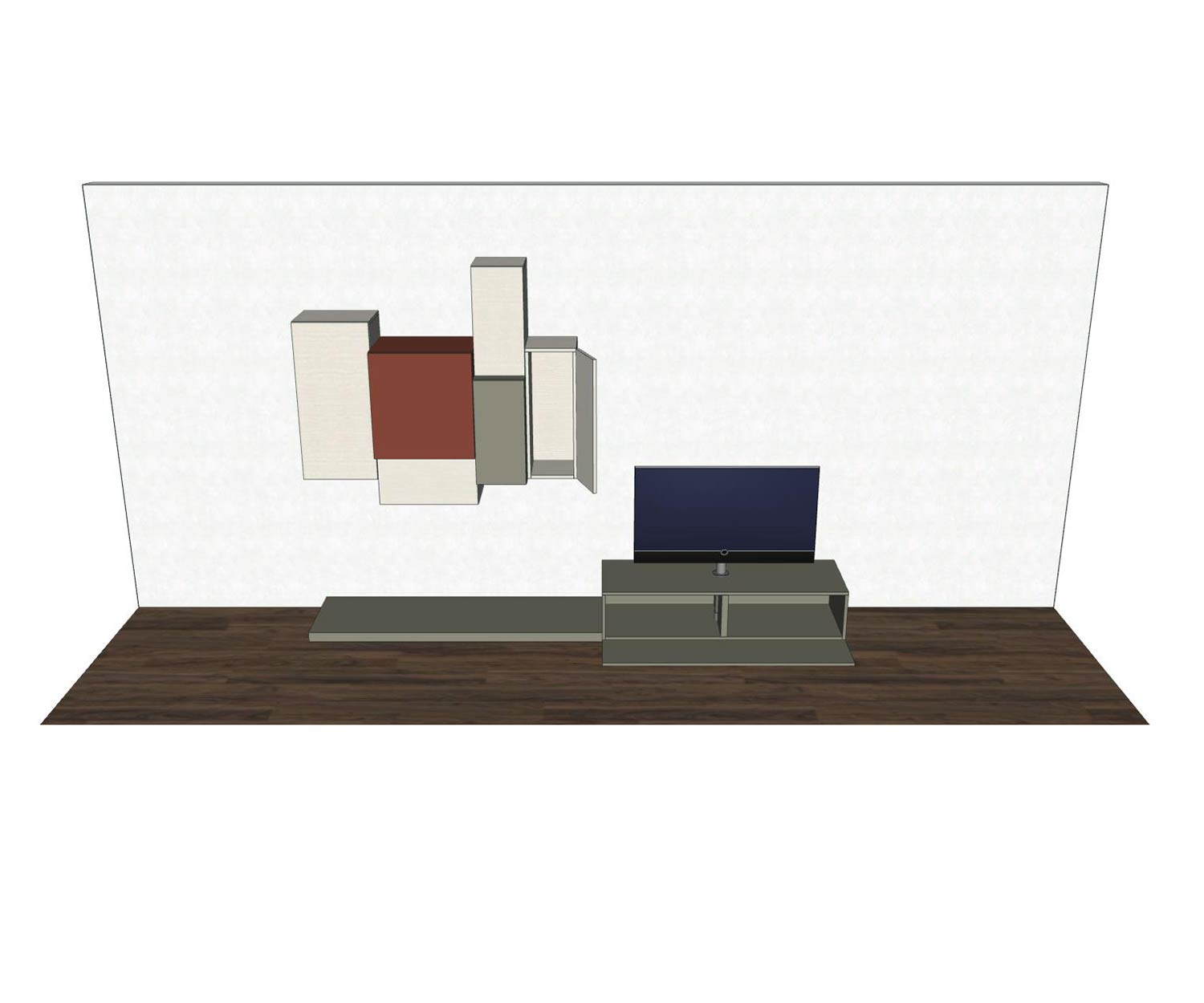 Livitalia Design-hangelement C49 met open elementen kleurgecodeerd