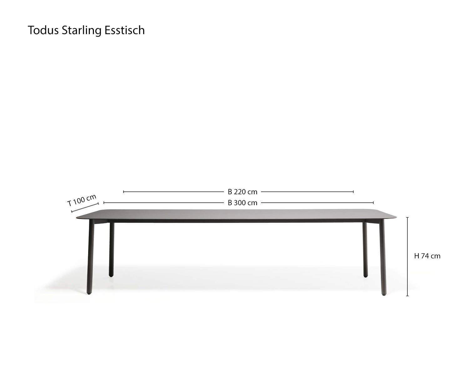 Maten Starling Design eettafel voor in de tuin Maten Starling Design eettafel voor in de tuin